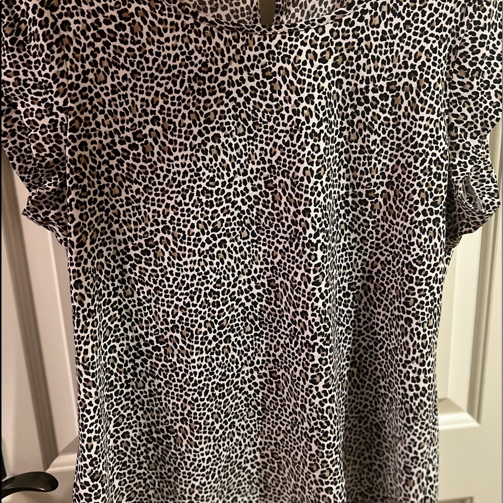 Chico’s Leopard Blouse Chico’s Size 1 or Medium